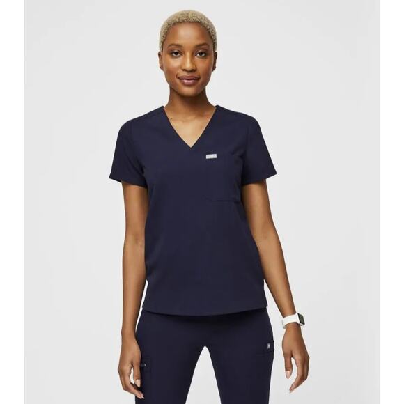 Figs‎ Catarina One-Pocket Scrub Top Navy Size XL - Picture 1 of 4
